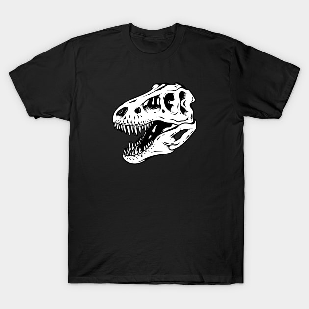 T-Rex Skull T-Shirt by SLAG_Creative